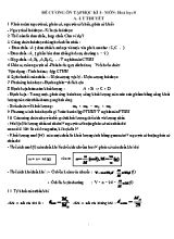 Đề cương ôn tập học kì I - Môn Hoa hoc Khối 8